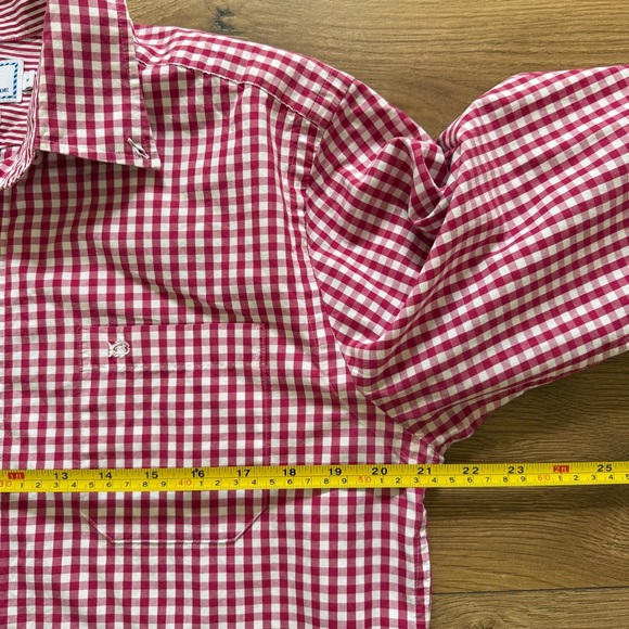 Southern‎ Tide Men’s Red Gingham Button Down Shirt Medium Trim Fit Cotton - Picture 5 of 8